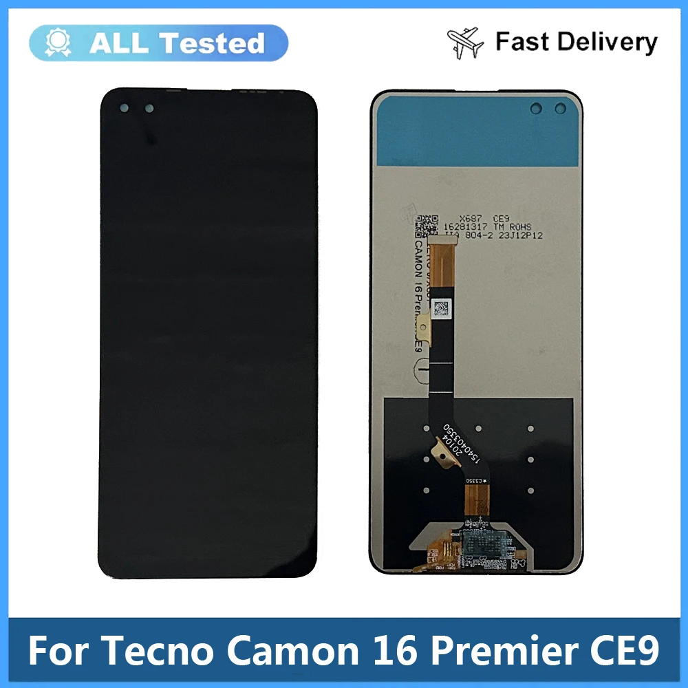 

6.85 inch For Tecno Camon 16 Premier CE9 LCD Display Touch Screen Digitizer Assembly Panel Replacement Camon16 Premier LCD Part