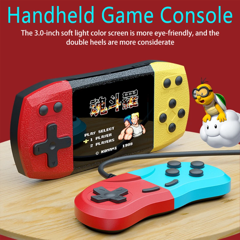 3 Inch Handheld Game Console Color Large-screen Double Arcade Retro Game Controller Built-In 620 Classic Games Video Game Player