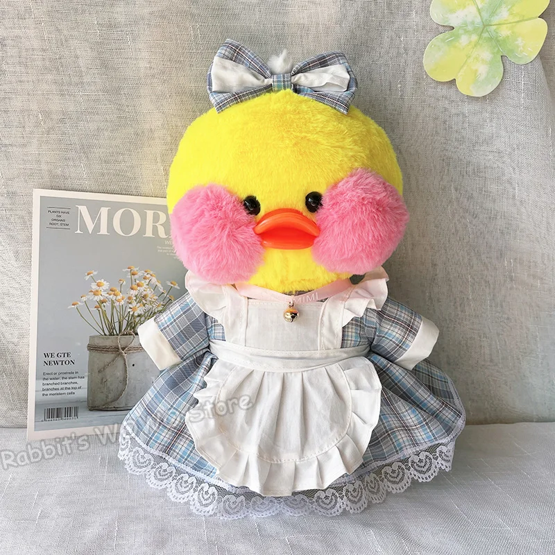 30cm Lalafanfan Clothes Little Yellow Duck Accessories Soft Toy Duck Clothing Set Stuffed Fluffy Duck Plush Doll Outfit 2
