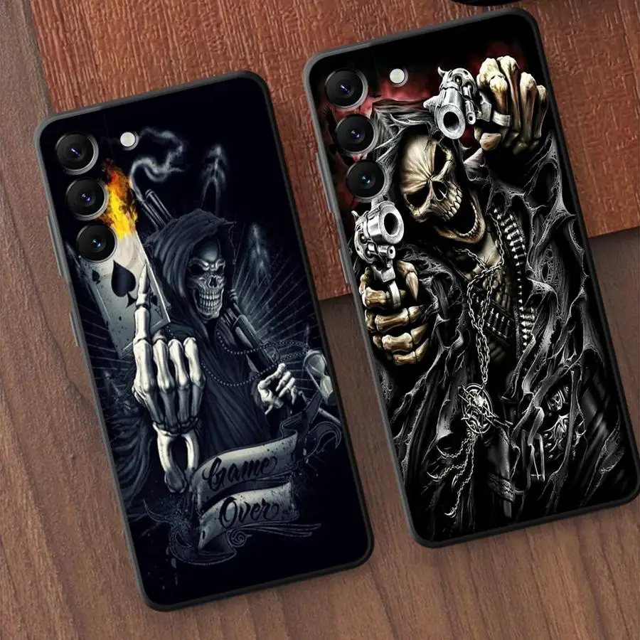 Grim Reaper Skull Phone Case - Sleek and Protective Design