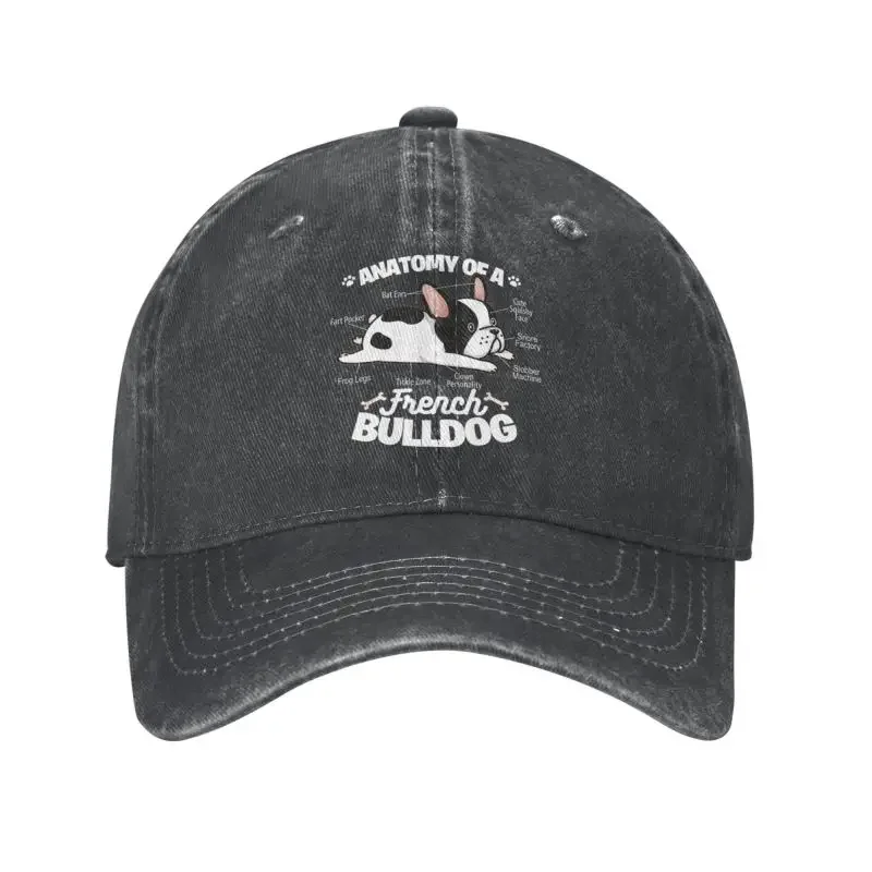 

Fashion Unisex Cotton Anatomy Of A French Bulldog Baseball Cap Adult Pet Animal Dog Adjustable Dad Hat Women Men Sun Protection