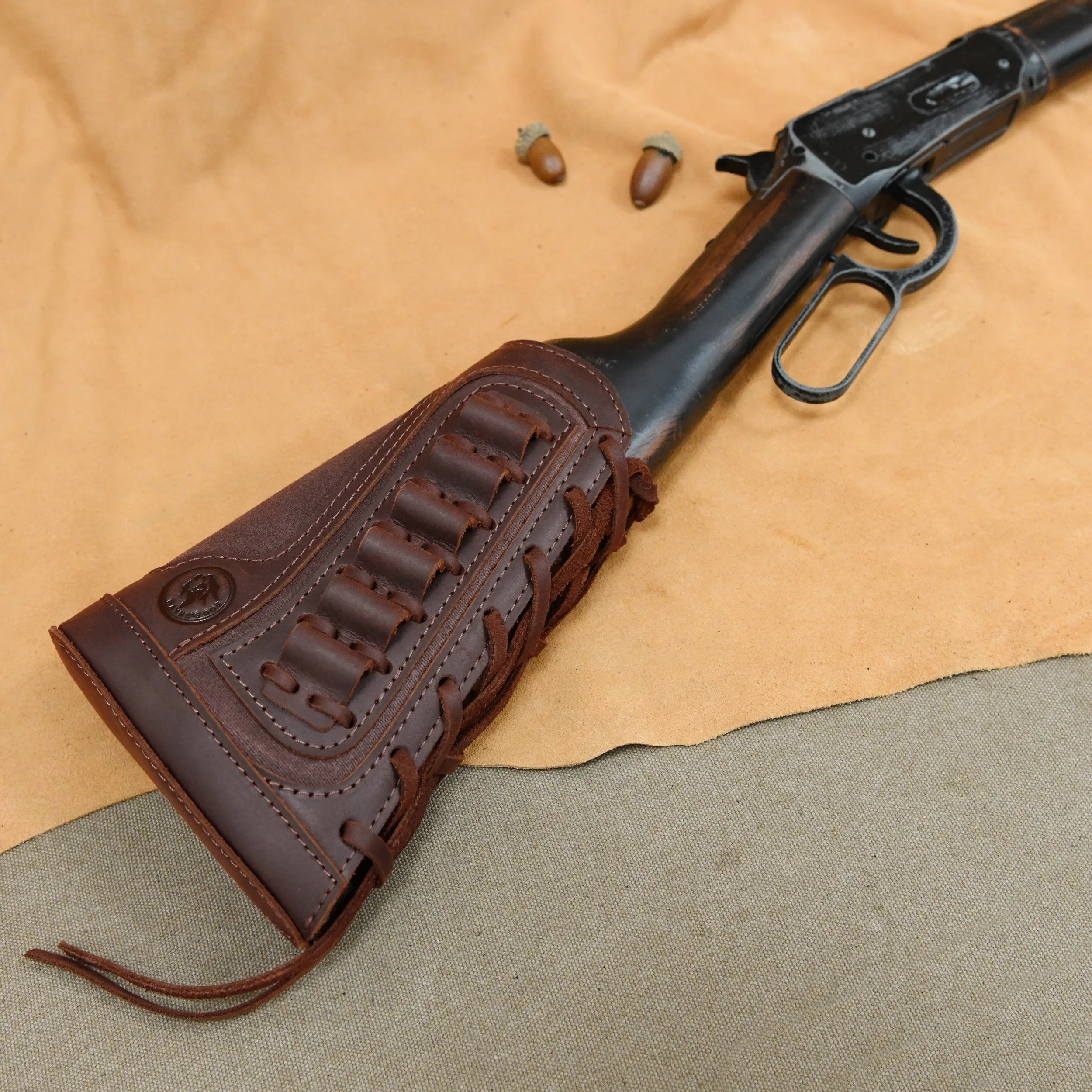 Pochette De Protection Pour Crosse De Fusil – Coussin De Recul En Toile Et Cuir (WAYNE'S DOG)