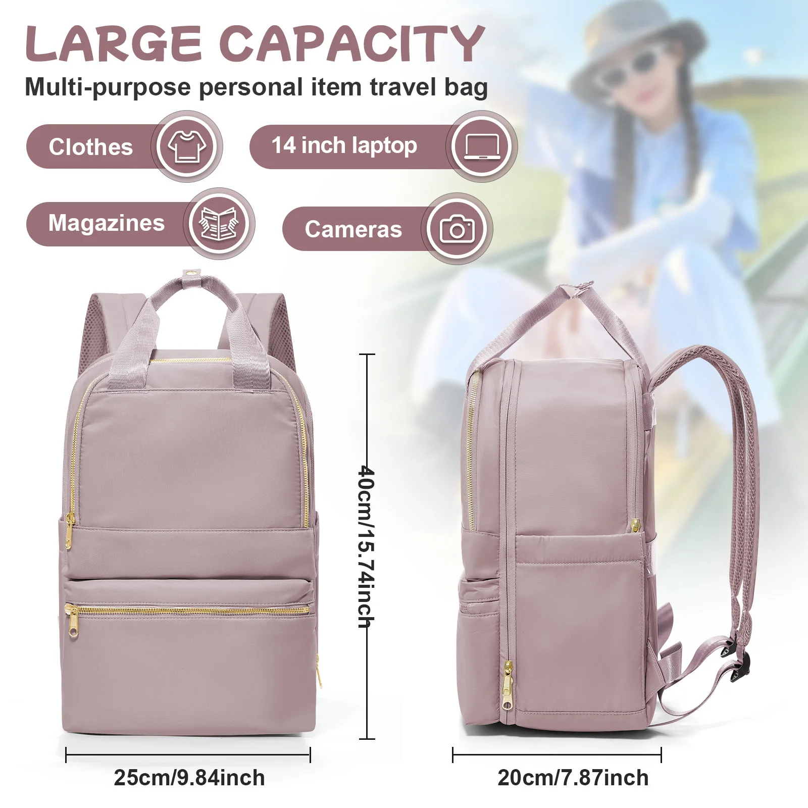 Ryanair Hand Luggage 40x20x25 Travel Backpack, College School Backpack Girs, Women Laptop Backpack, Fashion Women Work Backpack