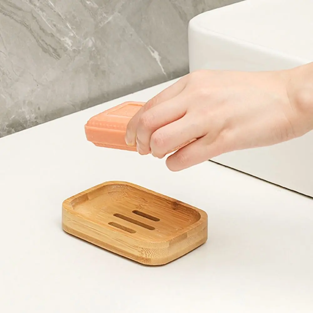 Description Picture 5 of itemBamboo Soap Box Toilet Soap Storage Rack Storage Box Household Drainage Multiple Styles Reusable Soap Saver