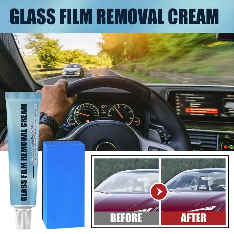 

Universal Car Glass Polishing Degreaser Cleaner Water Mark Oil Film Clean Polish Paste Bathroom Glass Polishing Degreaser Film