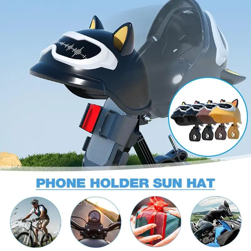 

Creative Mobile Phone Helmet Holder Umbrella Waterproof Portable Mini Parasol Alloy Sun Shade Bicycle Umbrella For Riding