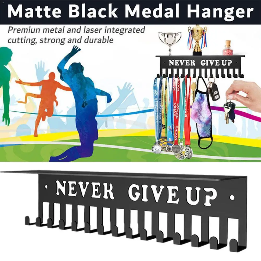 

Medal Display Rack Aluminum Alloy Hanger Holder Organizer Wall Mounted Large Capacity Award Holder For Race Soccer Sports Karate