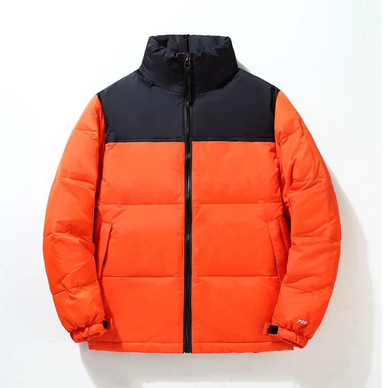 

2022 Men Down Coats Outdoor Thicken Warm Men's Down Jackets Fashion Patchwork Zipper Parkas Jacket Male High Brand 2022 New
