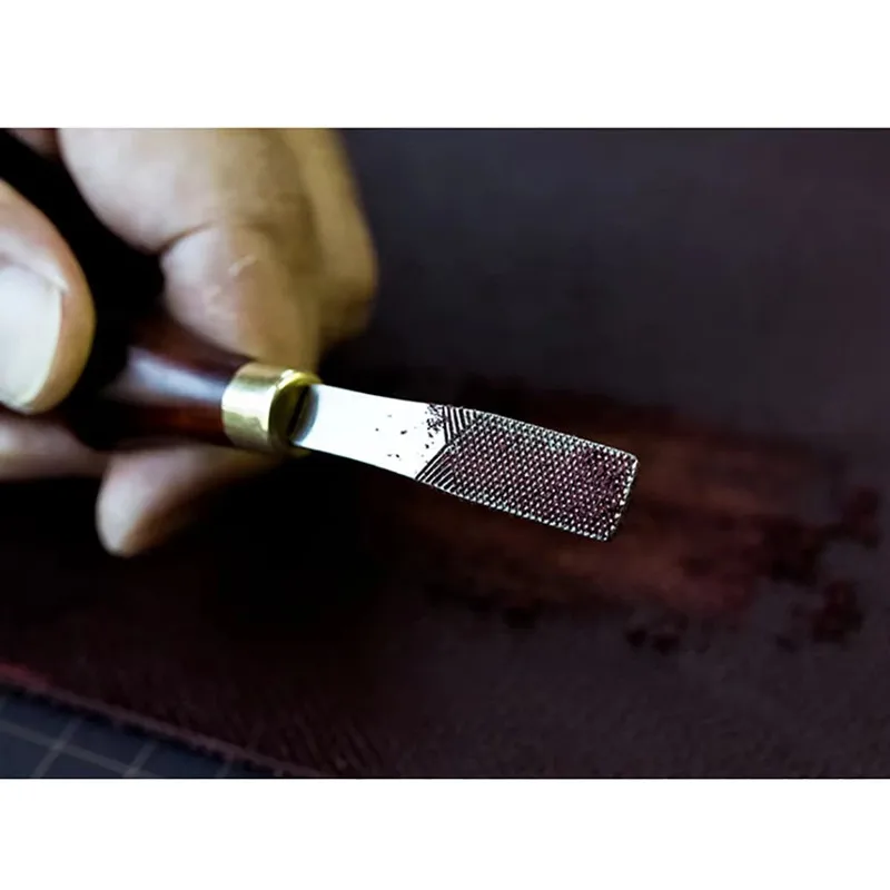 QIANYU Leather Edge Treatment Surface Polishing File, DIY Leather Craft Diamond Pattern Polishing Tool 3/4/5/10mm