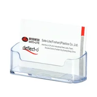 1 Pcs Clear Desk Shelf Box Storage Display Stand Acrylic Plastic Transparent Desktop Business Card Holder Place Card Holder 2