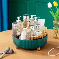 360Degree Rotating Storage Box Kitchen Special Sauce Vinegar Seasoning Storage Cosmetic Organization Snacks Fruit Storages Trays 2