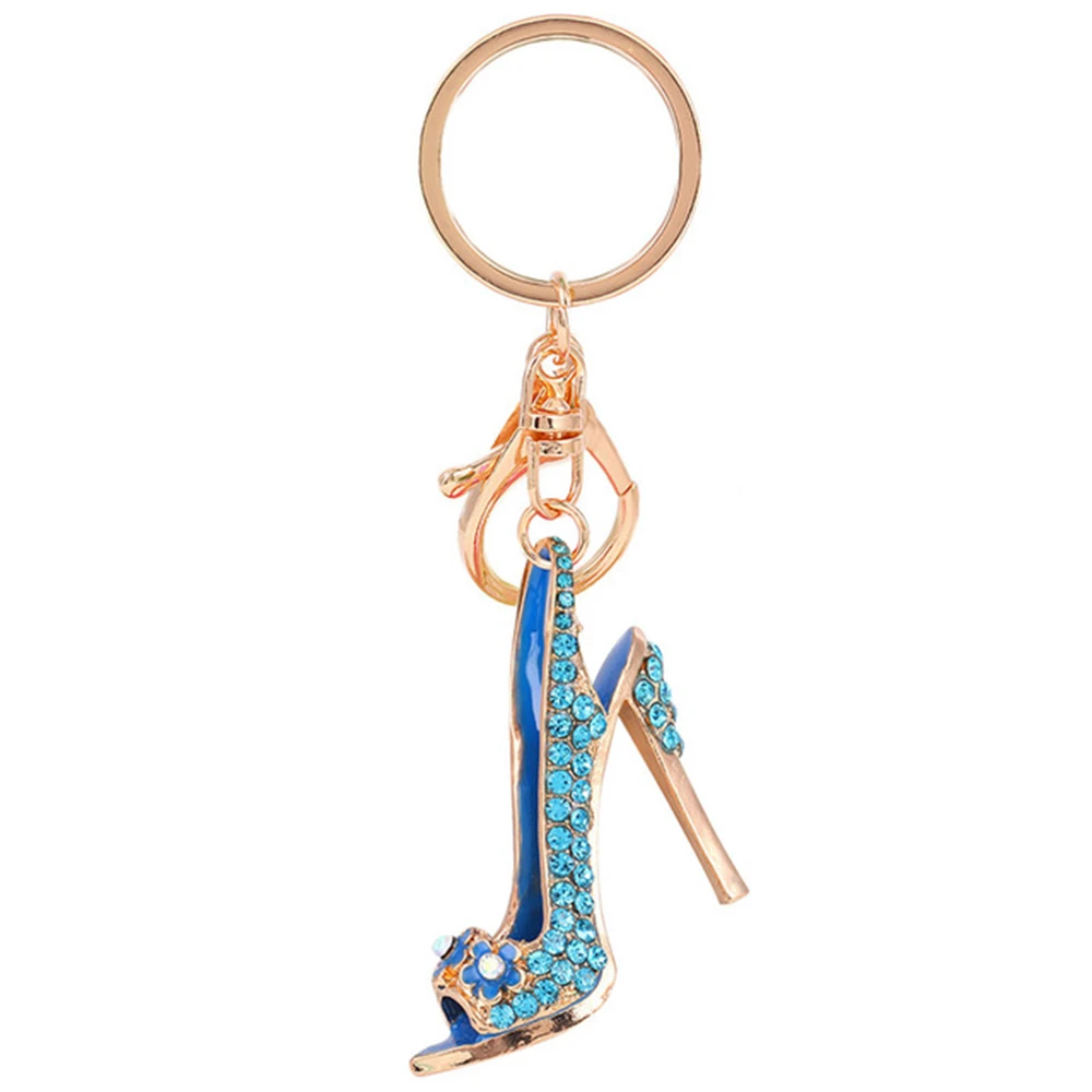 Zcargel Portachiavi A Forma Di Tacco Alto Con Strass – Accessorio Fashion Per Donna, Ciondolo Per Borsa E Chiavi In Lega Di Zinco E Cristallo, Argento - 3
