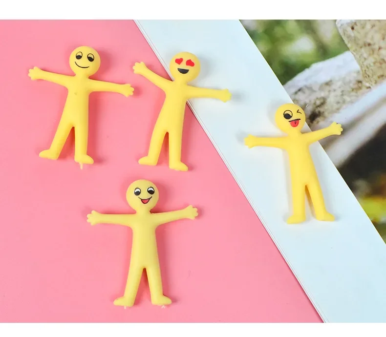 Fidget Toys Stress Relief Toys Colorful Smiley Man Stretchy Toy
