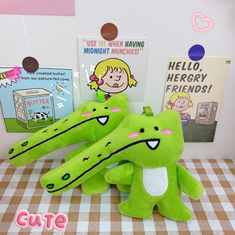 

Cute Long Mouth Crocodile Keychain Soft Plush Stuffed Doll Couple Keyring Pendant Backpack Bag Decorative Plush Toy