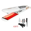 Professional Infrared Steam Hair Straightener Fast Heating Ceramic Wide Plates Vapor Flat Iron Salon Straightening Styling Tools 1
