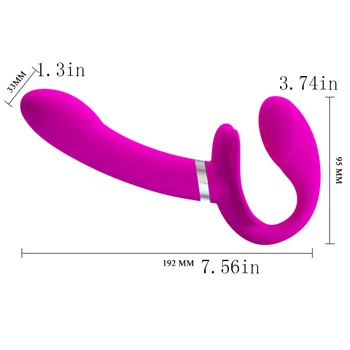 Vibrating Strapless Strap-On Pegging Dildo Vibrator Double Ended Strap on Dildo Penetration Anal Butt Toys for Lesbian Couples 3