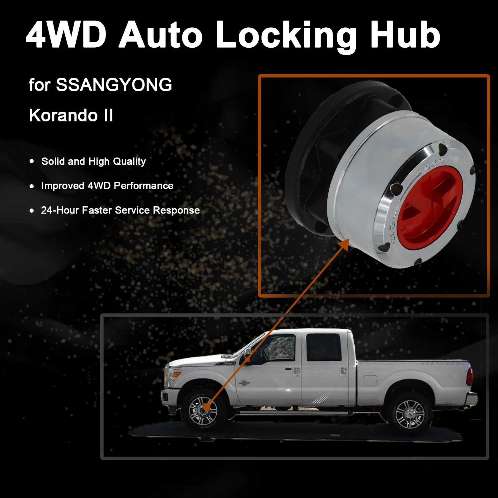 For SSANGYONG Korando II Musso SUV Rexton TD Pick Up Locking Hubs Free Wheel Locking Hub B035HP AVM450HP 1 Piece