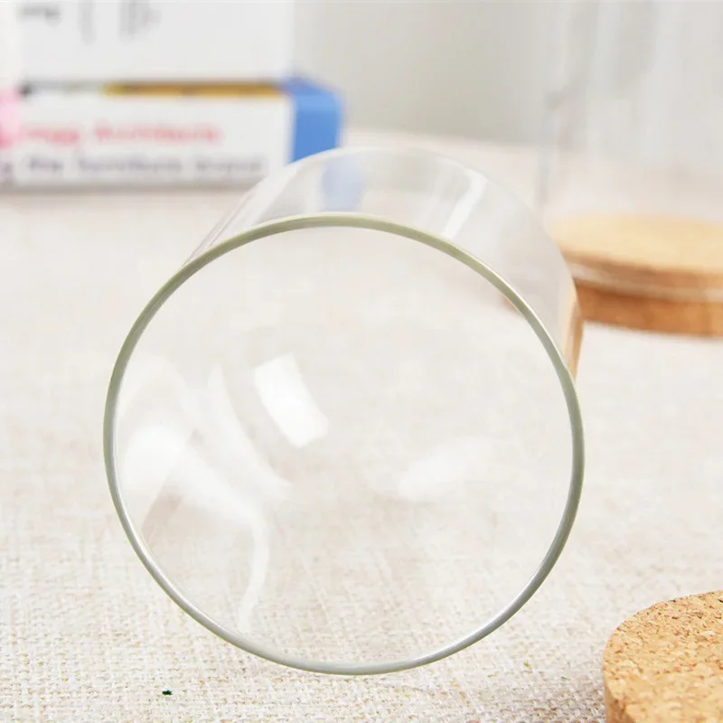 Transparent Dome Wooden Base Tabletop Display Glass Cover Preserved Flower Ornament Craft Dustproof Bell Jar Glass Container 4