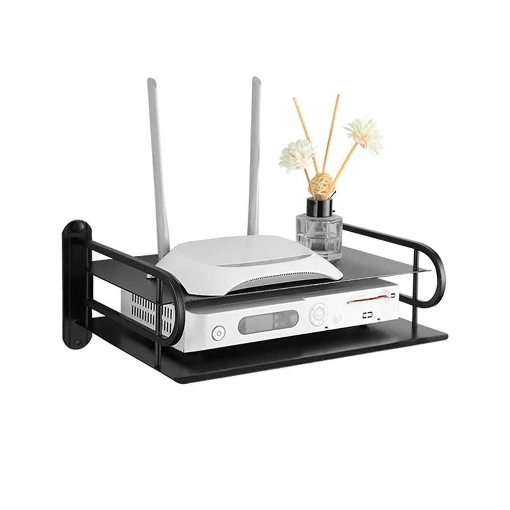 

Стеллаж для хранения, алюминиевая телеприставка, полка для ТВ-приставки, настенный подвесной кронштейн для вилки, держатель для кабеля, стойки