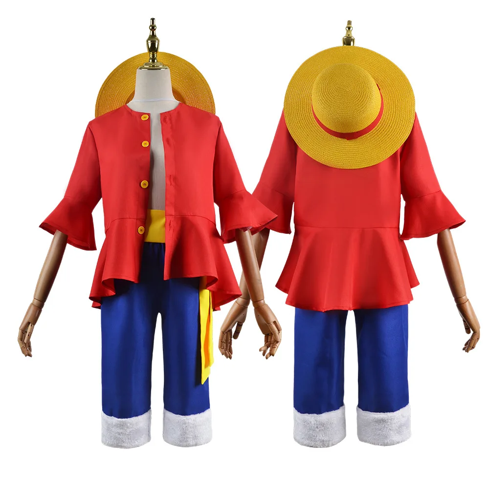 One Piece Film Gold Monkey D Luffy White Cosplay Costume