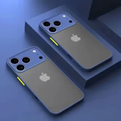 Color Collision Skin - Free Armor Bumper Shockproof Phone Case - Silicone Hard Cover - iPhone 16 (Deep Blue)