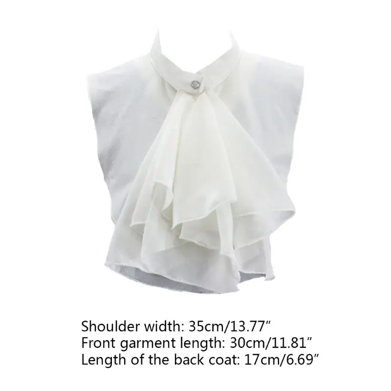 

Women Vintage for Palace Bowknot Half Shirt Blouse False Fake Co Dropship