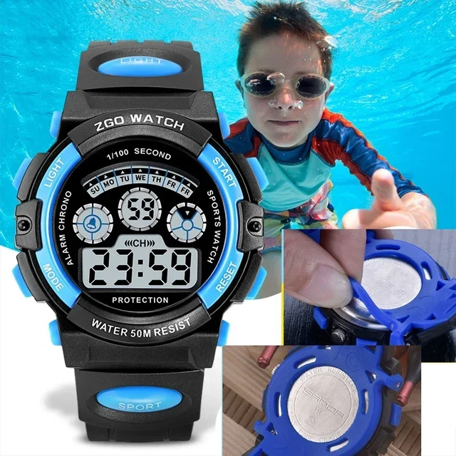 Enfants Enfant Garçon Fille multifonction Sport Waterproof Montre