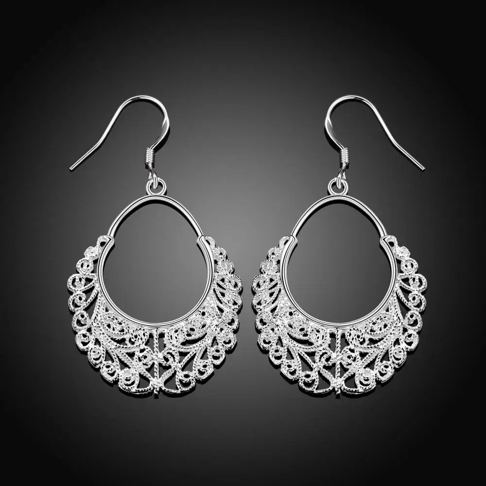 

hot sale charm hot Silver Plated earrings for women luxury designer Jewelry wedding Christmas Gifts long luxury