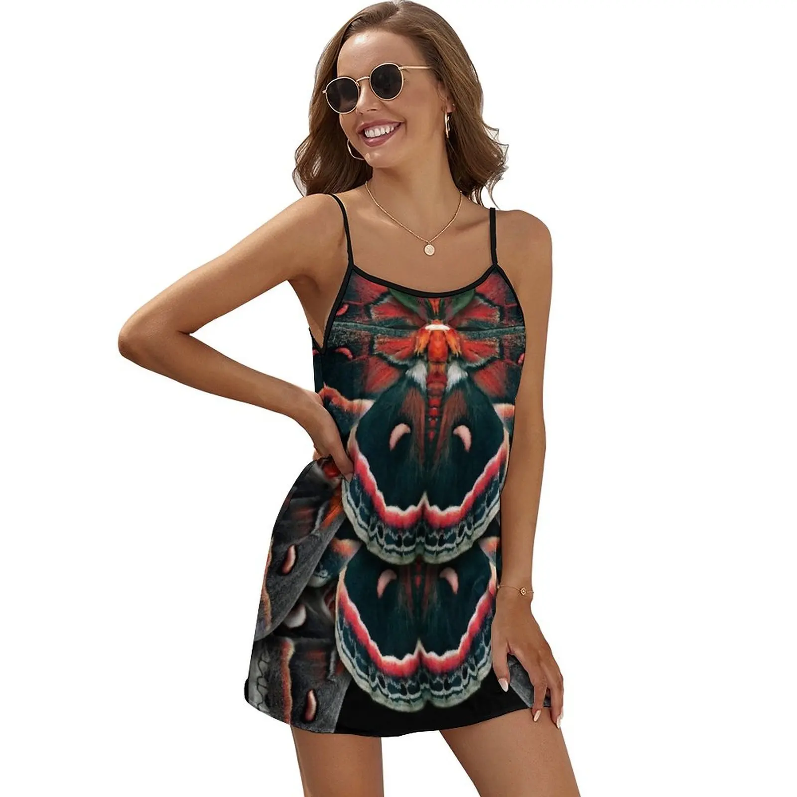 

Cecropia Moth Mandala - Symmetrical Sleeveless Dress women long dresses Long veiled dresses prom dresses
