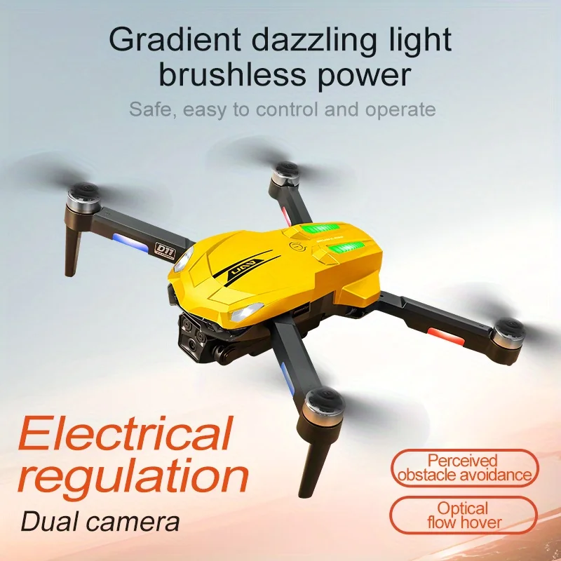 Drone D11 Noir/Jaune 4K HD Caméra WiFi Quadricoptère RC