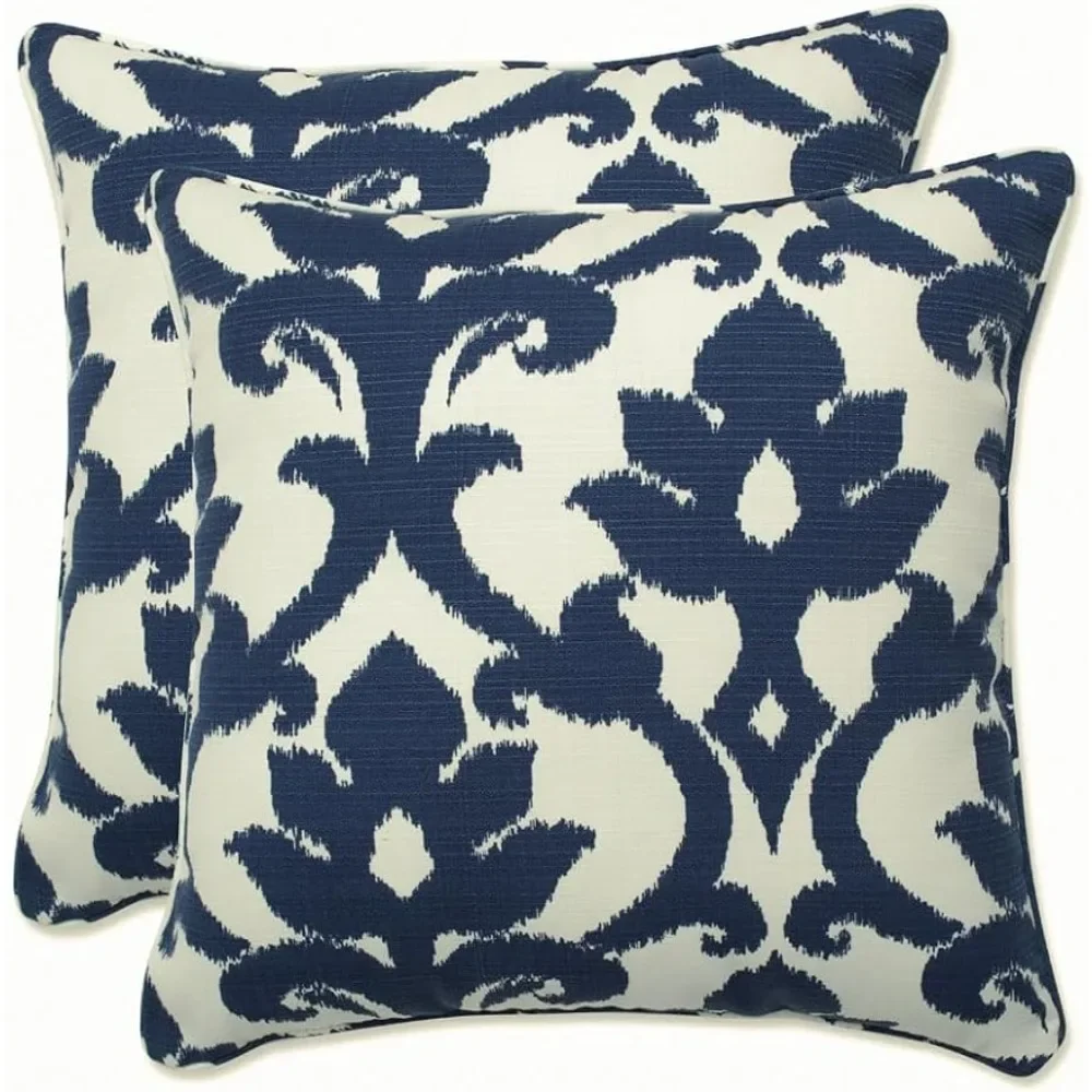 

Large Throw - 18.5“ X 18.5” Stuffed Pillows for Sleeping Damask Indoor/Outdoor Accent Throw Pillow Plush Fill Pilow 2 Count Body