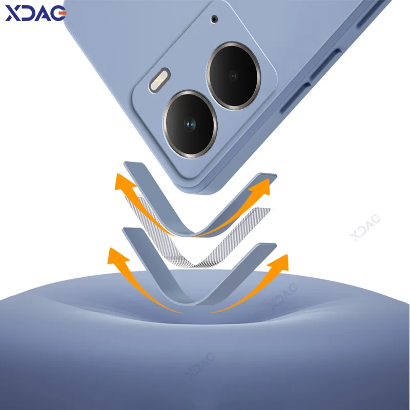 Luxury Candy Cellphone Case with Camera Protection - Soft Square Liquid Silicone Armor