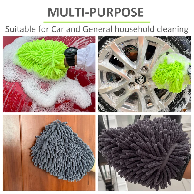 Chenille Car Wash Gloves 4