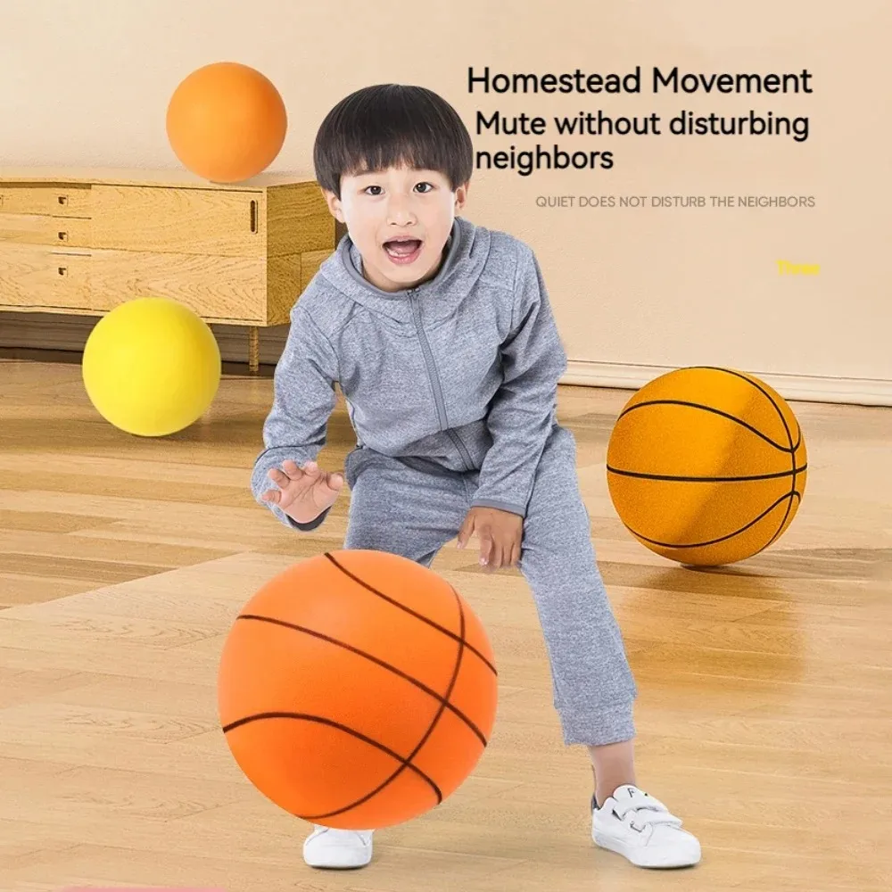 PU Foam Basketball Kids Indoor Silent Bouncing Mute No Noise Ball Bounce Squeezable Mute Bouncing Sports basketball balls
