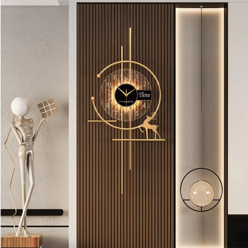Modern Wall Clock Noiseless Living Room Bedroom Wall Clocks Luxury Design Large Size Clocks Nordic Minimalist Home Decoration