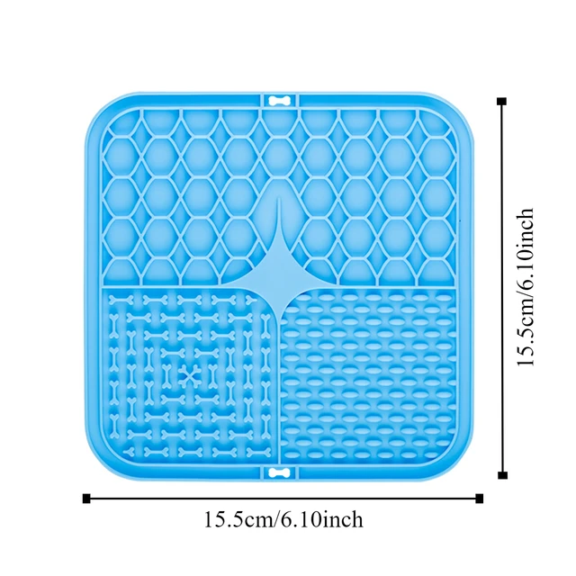 Poursweet Dog Lick Mat with Suction Cups Slow Feeders Licking Pet Anxiety Relief Cat Training for Food Yogurt Peanut Butter 2