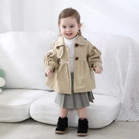 Mode bébé Trench manteau coton automne printemps bébé fille vêtements enfants vestes pour filles manteaux vêtements d'extérieur pour bébés 4