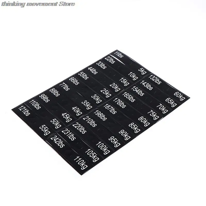 1 Sheet Weight Sticker Labels for Gym Equipment Accessories Power Equipment Label Numbers Sticker gym accessories