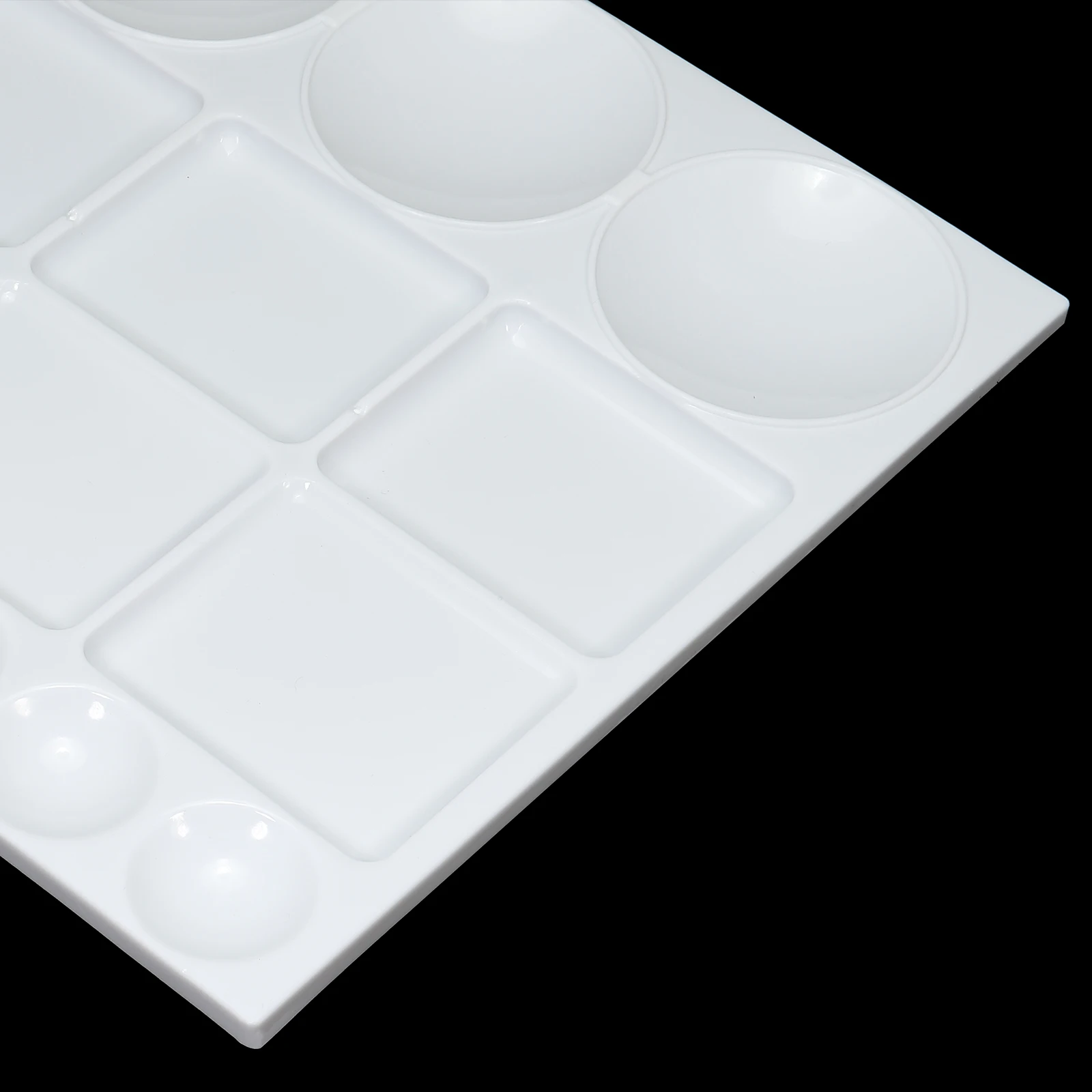 2Pcs 20 Wells Watercolor Paint Tray Palette Plastic Rectangle Pallet Acrylic Painting Mixing Plastic Artist Large Square Palette