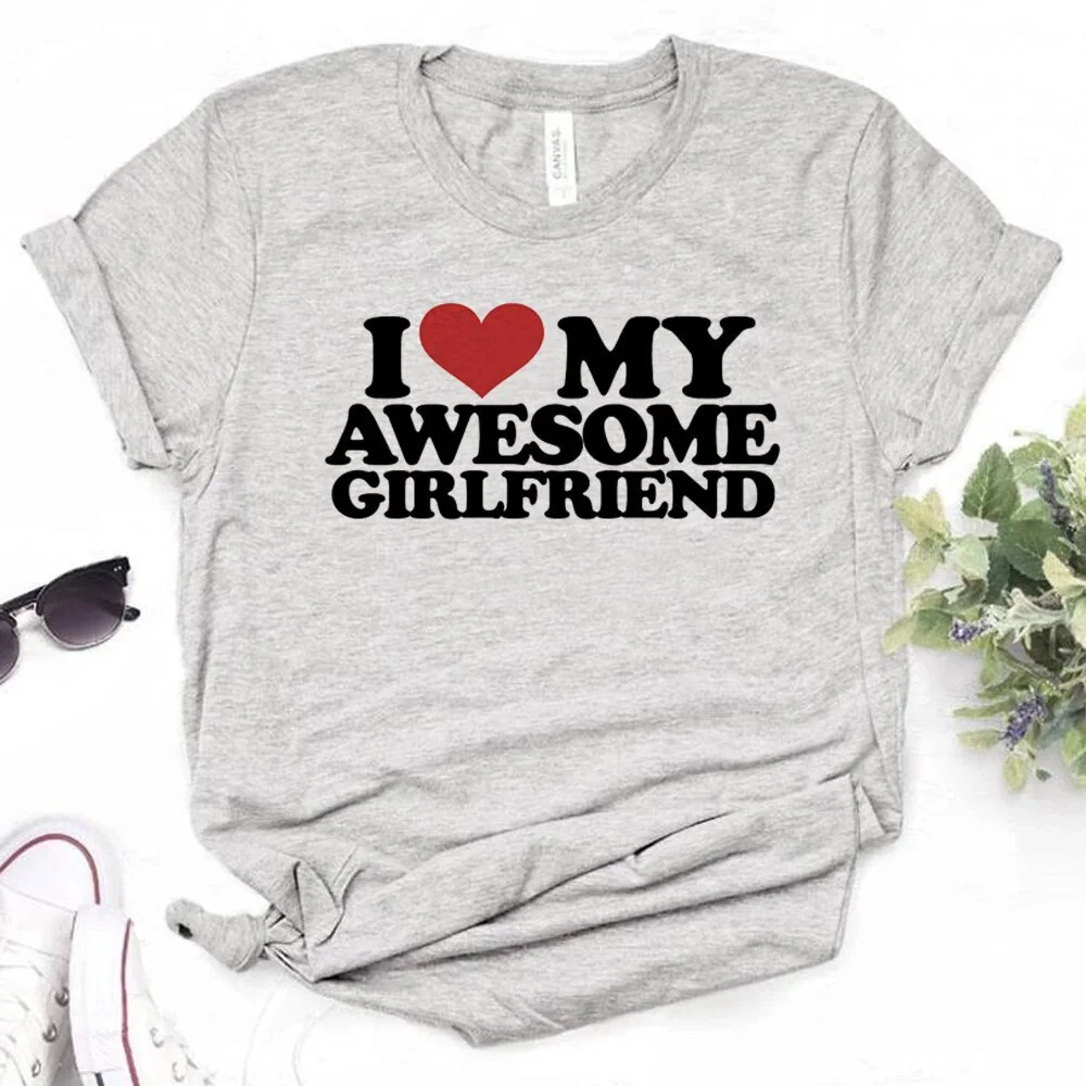 

i Love My Girlfriend t-shirts women anime designer harajuku tshirt fashion 90s tshirt summer femme tshirt graphic clothing