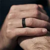 Somen Men Ring Black Tungsten Carbide Ring 6mm 8mm Groove Brushed Wedding Band Male Engagement Rings Anel Masculino Comfort Fit 5