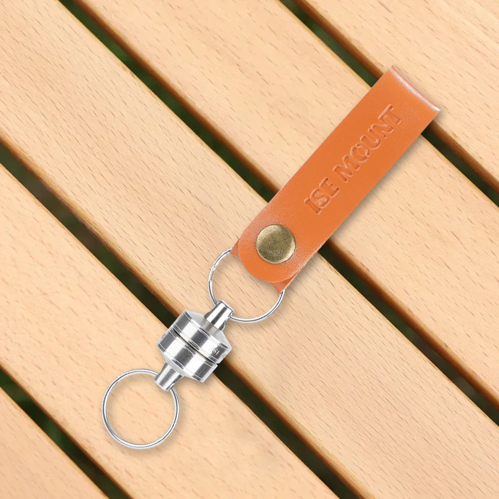 Magnetic Camping Hook with PU Leather Lanyard for Outdoor Hanging