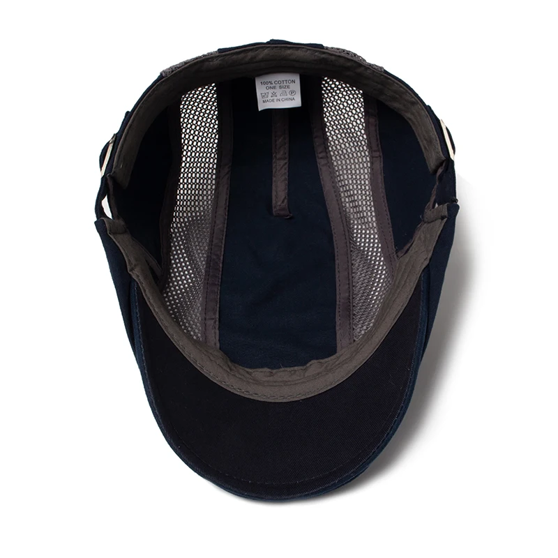 Casual Hat Mesh Cap Beret For Men Women Summer Cotton Breathable Sun Visor Adjustable