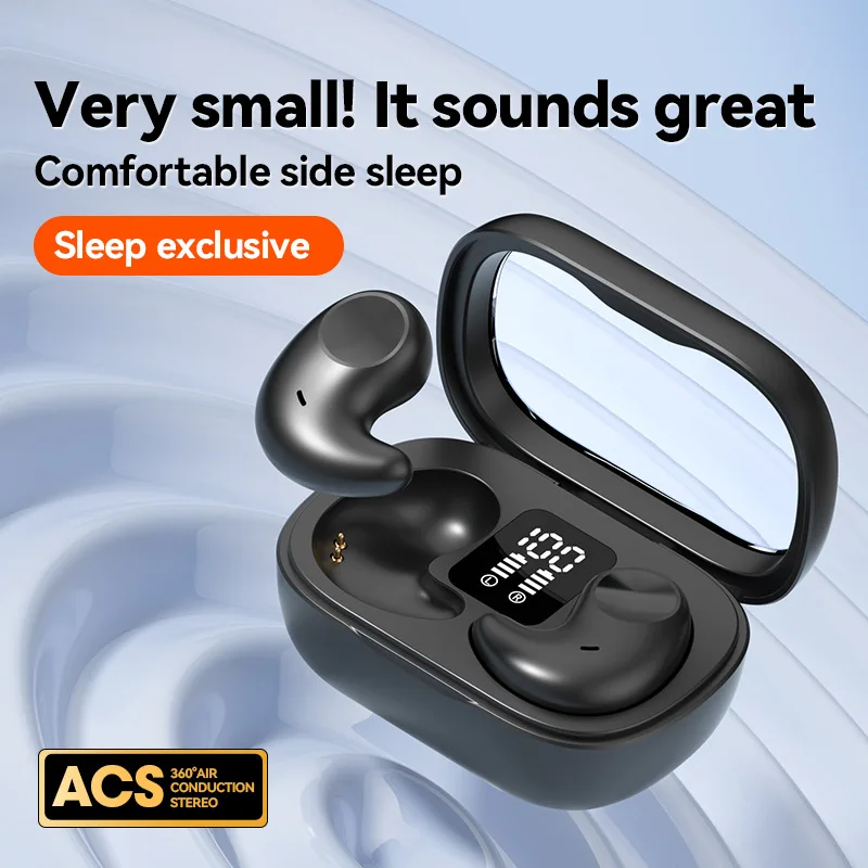 Wireless Earbuds Lightweight 58H Playtime In-Ear LED Battery Display Comfortable Fit Sleep Earbud Compatible With All Cellphone