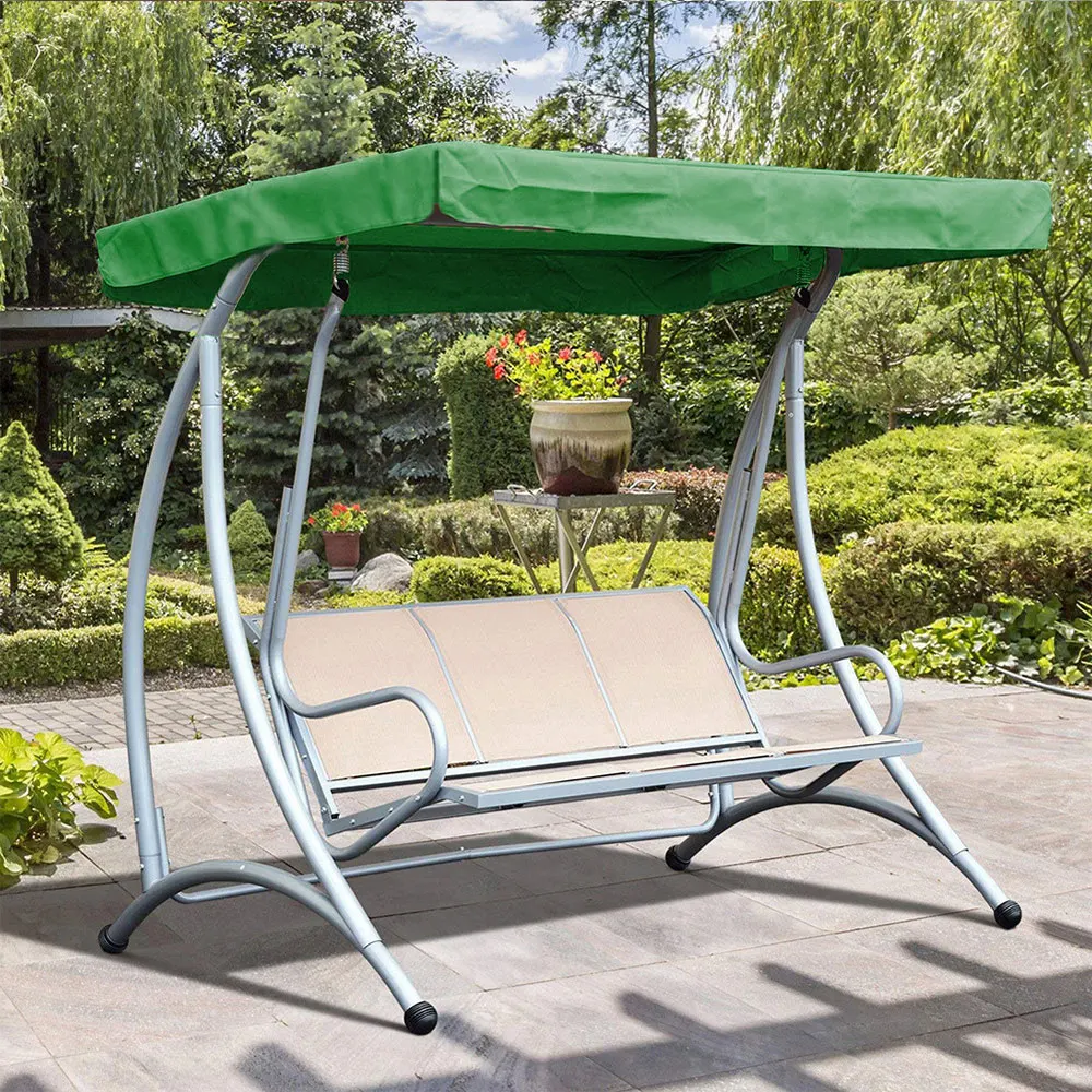 Swing Canopy Top Cover Seat Chair Waterproof Replacement Garden Outdoor Bench Patio Swing Canopy Top Cover