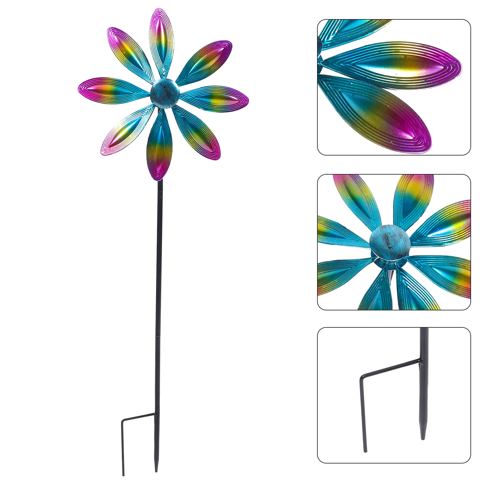 

Rotating Windmill Pinwheels with Stakes Kids and Crafts Garden Outdoor Spinner