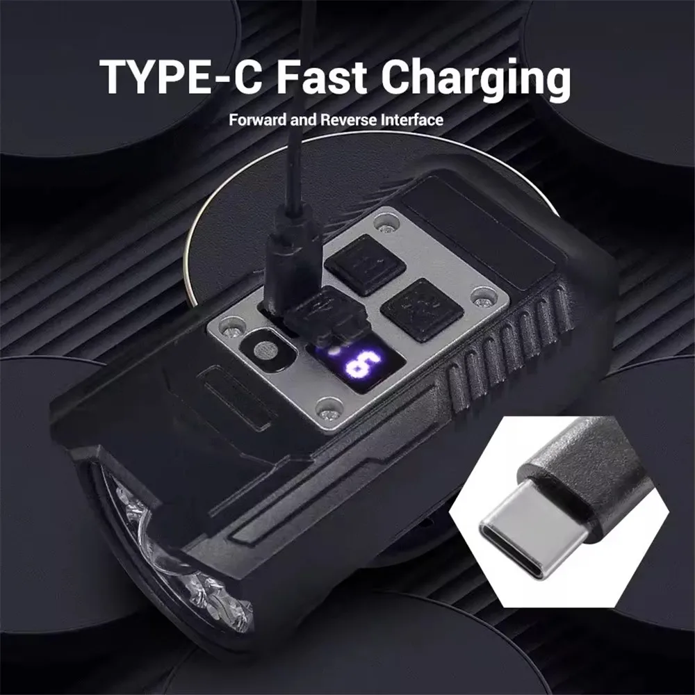FGCLSY 9 LED 자전거 헤드라이트 USB 충전식 자전거 램프 슈퍼 밝은 핸들바 조명 야외 방수 사이클링 전조등