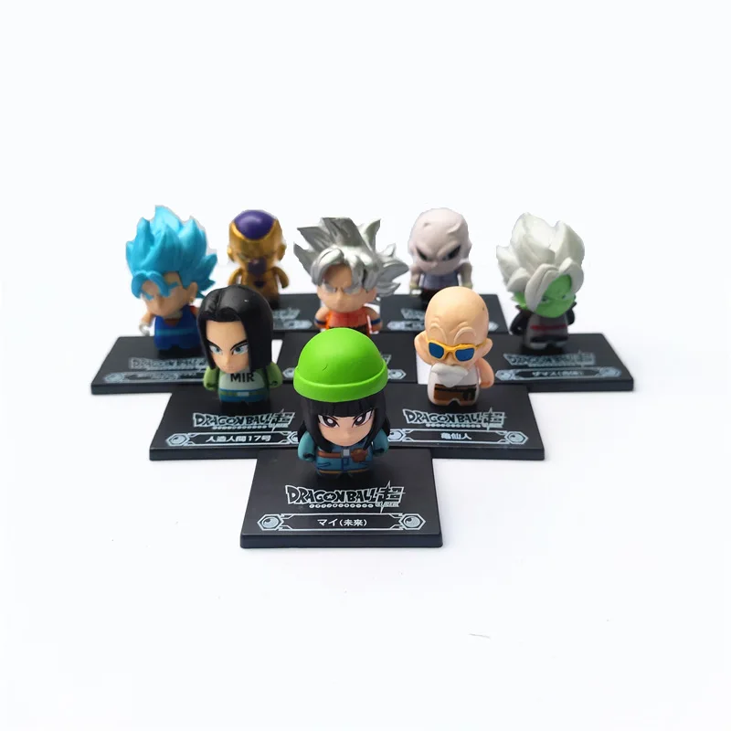 

8Pieces Dragon Ball Son Goku Frieza Anime Action Figure Kid toy Cartoon Collection figures for halloween gift