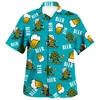 Men's Vocation Lapel Camisa 3d Printed Wine Glass Fashion Oversized Hawaiian Shirts Men Women Summer Beach Short Sleeve Blouse 4