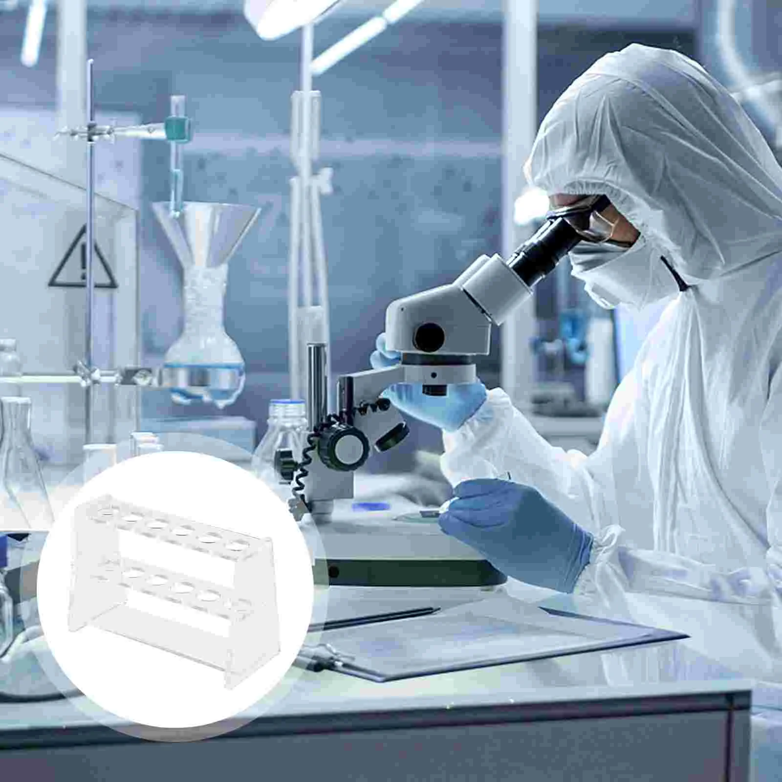 

-hole Test Tubes Support Plastic Rack Plastic Stand Experiment Laboratory Shelf Pipe Container Acrylic 2-layer Centrifuge Holder